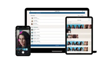 ImageAssist clinical photography application interface showing precise patient photo capture